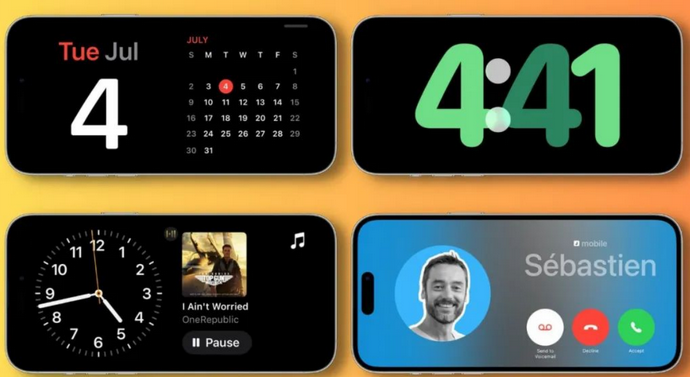 潘集苹果手机维修分享iOS17横屏充电待机显示有什么好处 